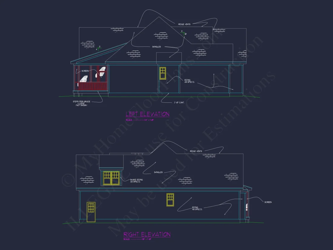 Modern Craftsman house Design Floor Plan Blueprint