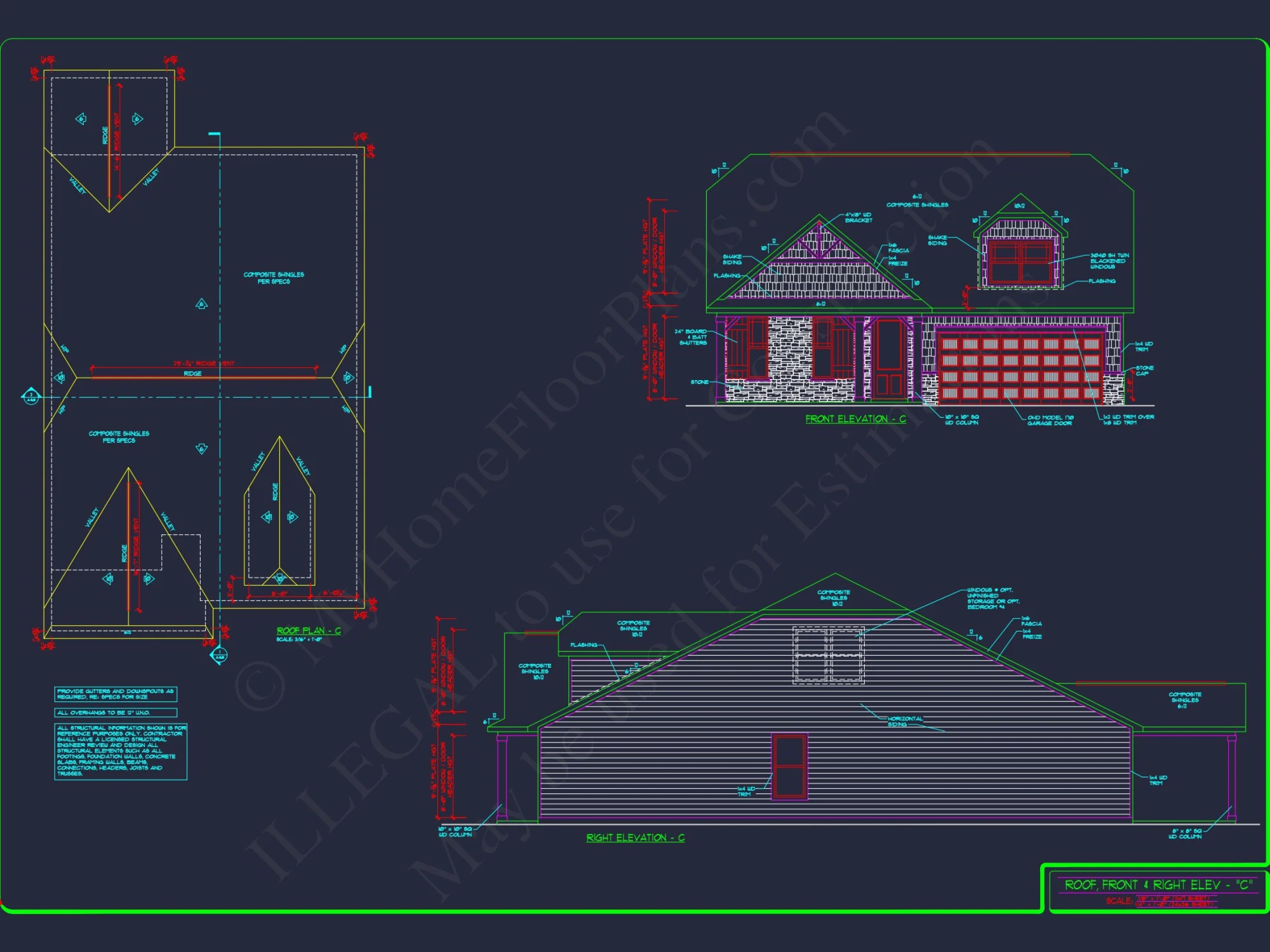 Craftsman house Plan with Bonus Room