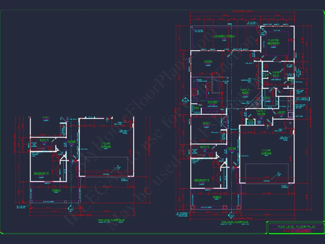 Craftsman Style house Floor Plan