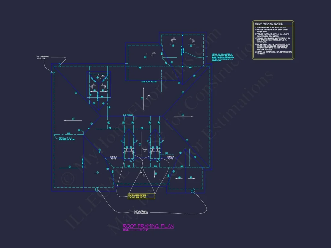 Custom Craftsman house Plan with Detailed Floor Plans, CAD Designs