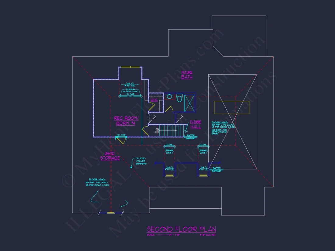 Custom Craftsman house Plan with Detailed Floor Plans, CAD Designs