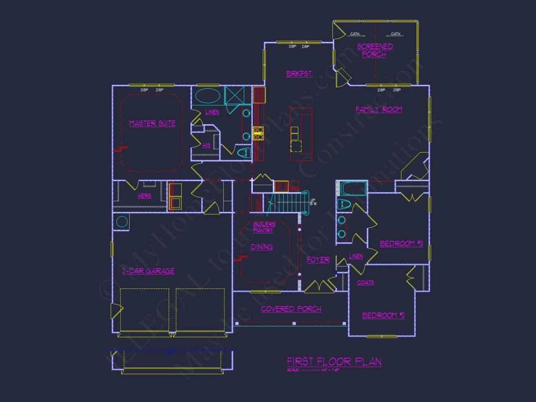 Custom Craftsman house Plan with Detailed Floor Plans, CAD Designs