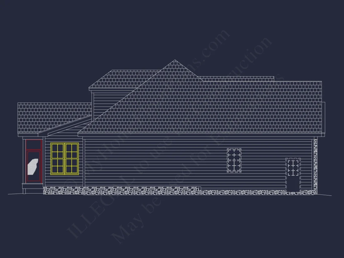 Custom Craftsman house Plan with Detailed Floor Plans, CAD Designs