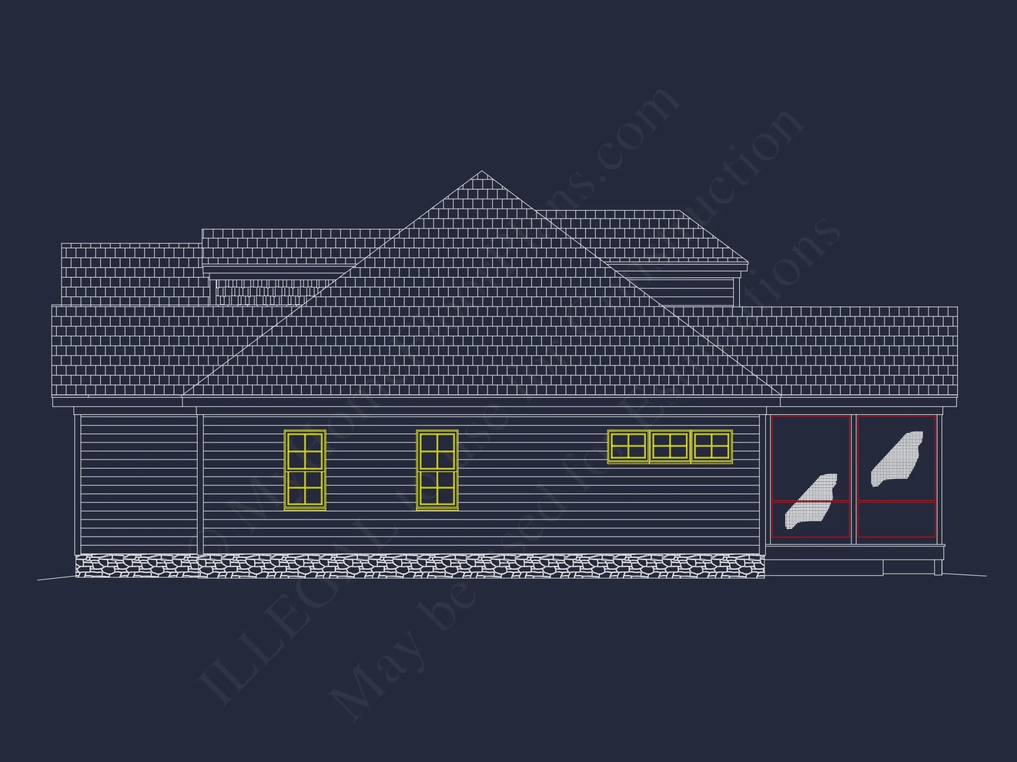 Custom Craftsman house Plan with Detailed Floor Plans, CAD Designs