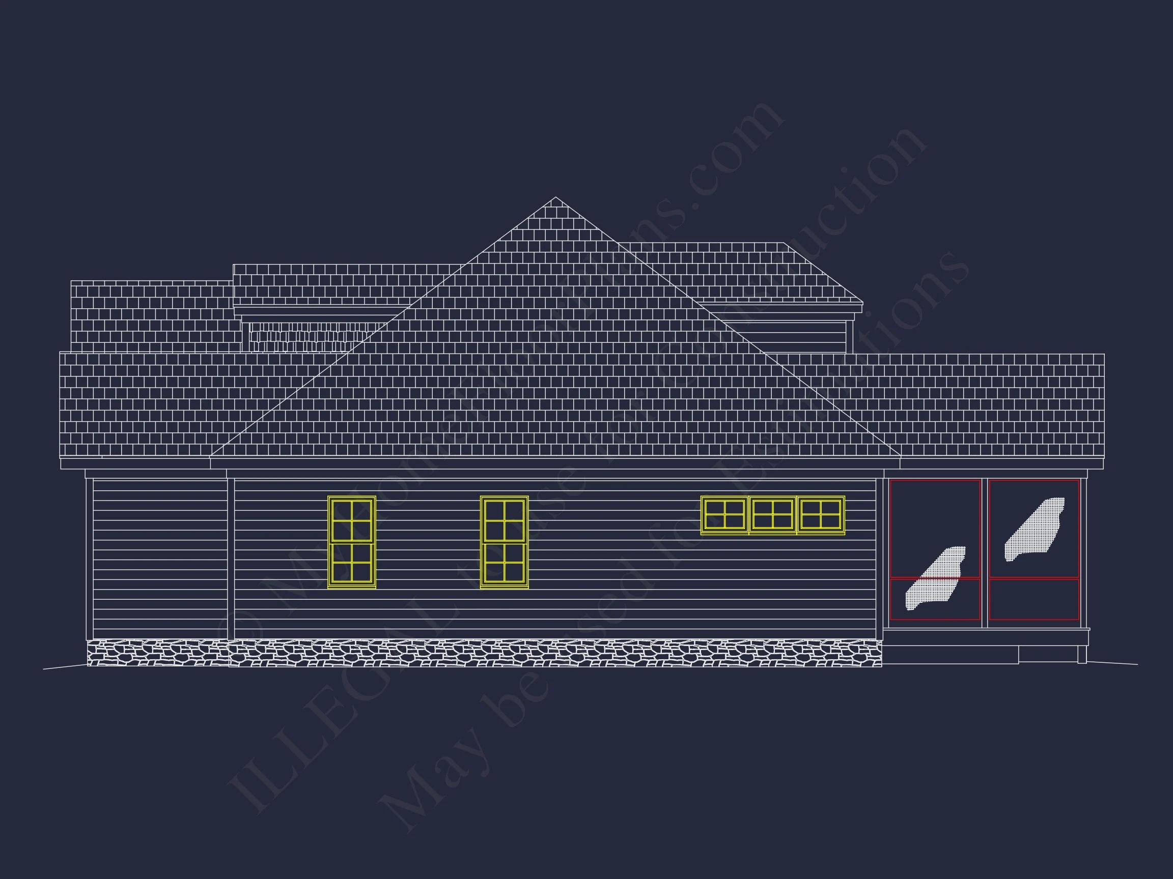 14-2030 HOUSE PLAN - 3-Bed, 2-Bath Craftsman Ranch House Plan – 2,521 Sq Ft with Bonus Room & Porch 24 Custom Craftsman house Plan with Detailed Floor Plans, CAD Designs