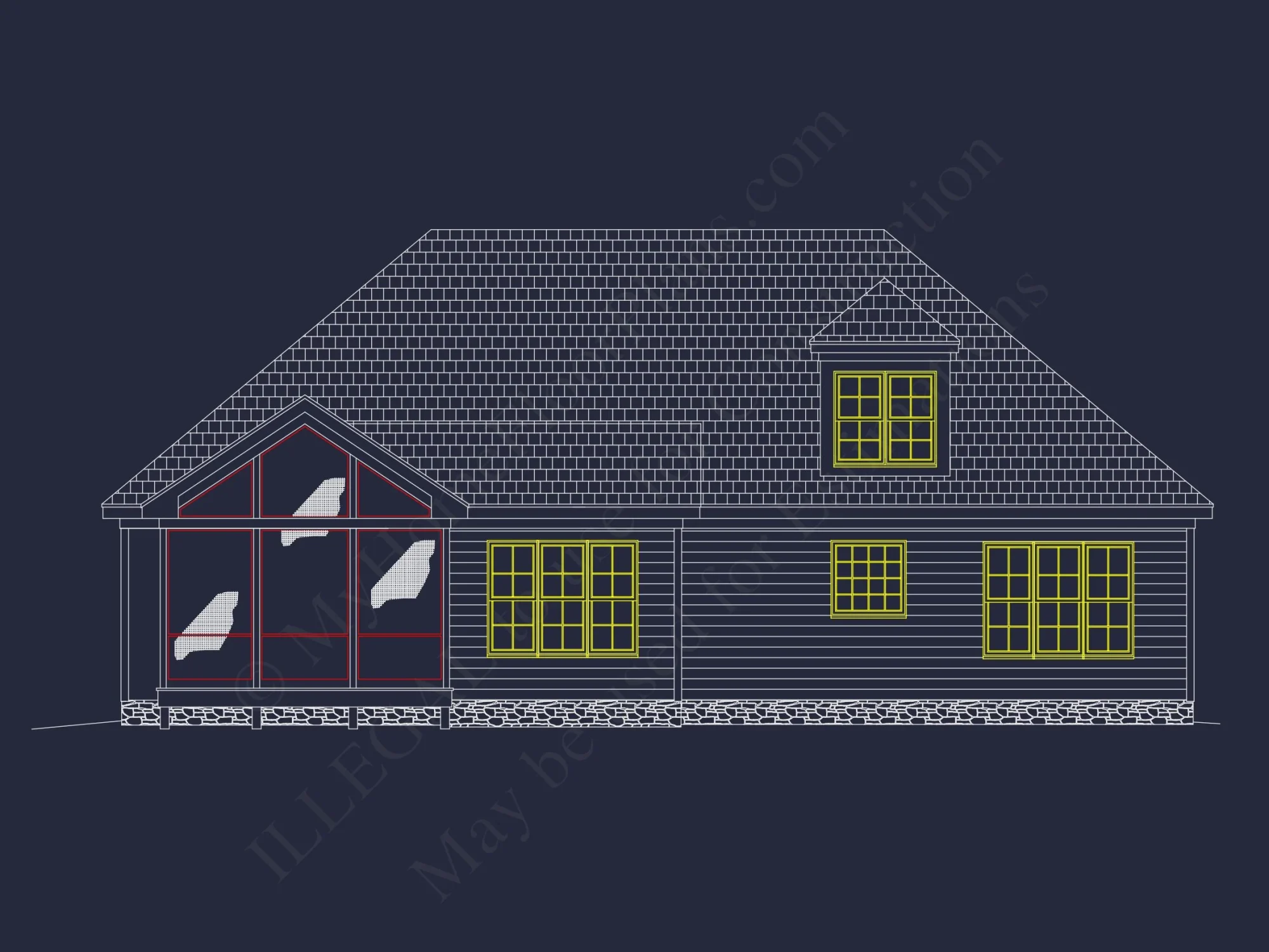 Custom Craftsman house Plan with Detailed Floor Plans, CAD Designs