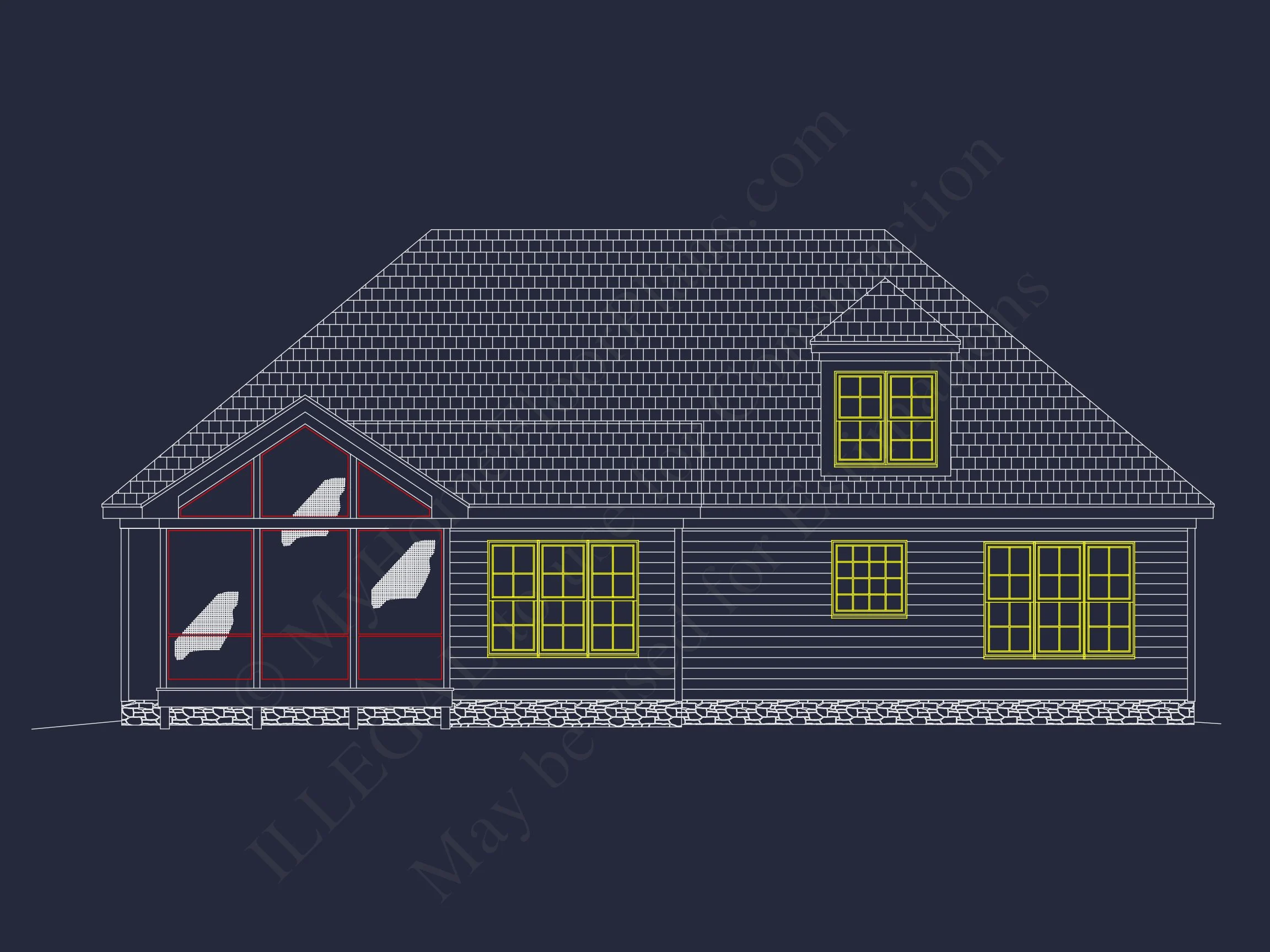 14-2030 HOUSE PLAN - 3-Bed, 2-Bath Craftsman Ranch House Plan – 2,521 Sq Ft with Bonus Room & Porch 22 Custom Craftsman house Plan with Detailed Floor Plans, CAD Designs