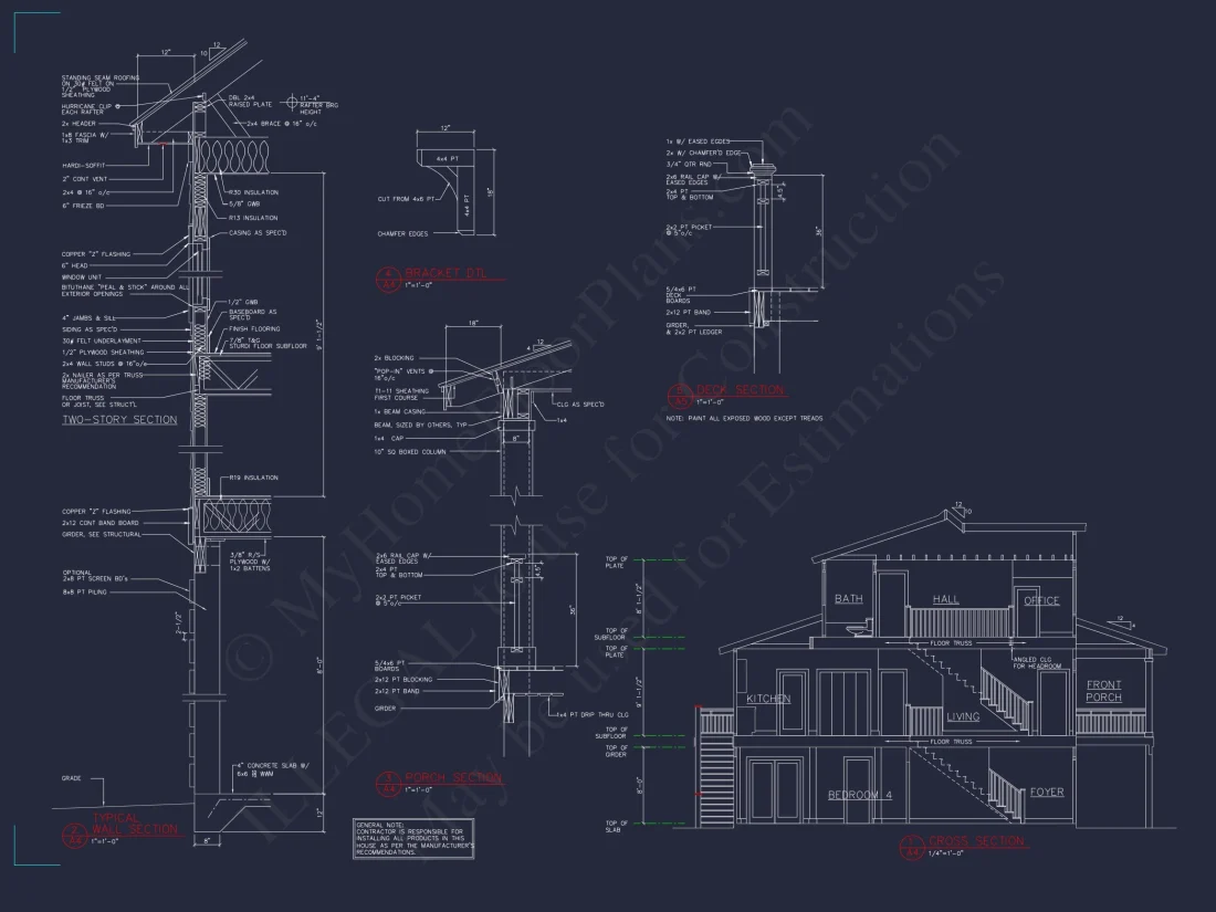 Modern Beach house Plan with 2.5 Floors and Open Designs