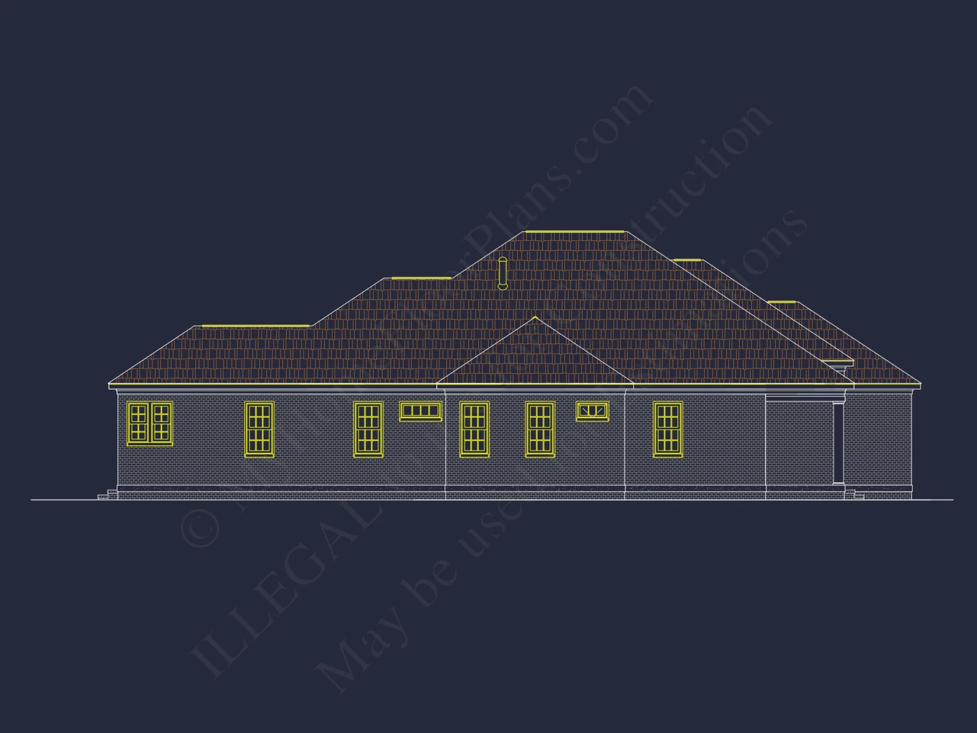 Beautiful house Design CAD Blueprint with Floor Plans