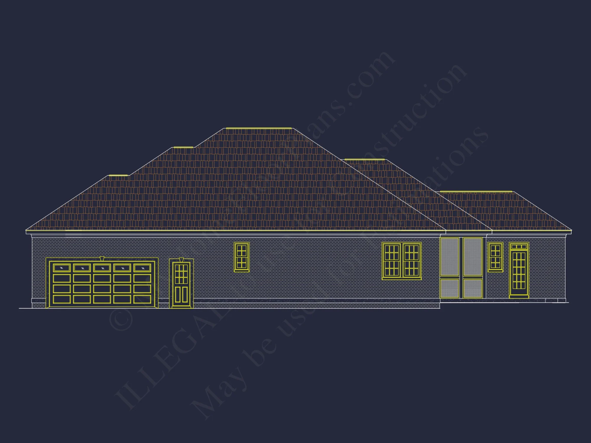 Beautiful house Design CAD Blueprint with Floor Plans