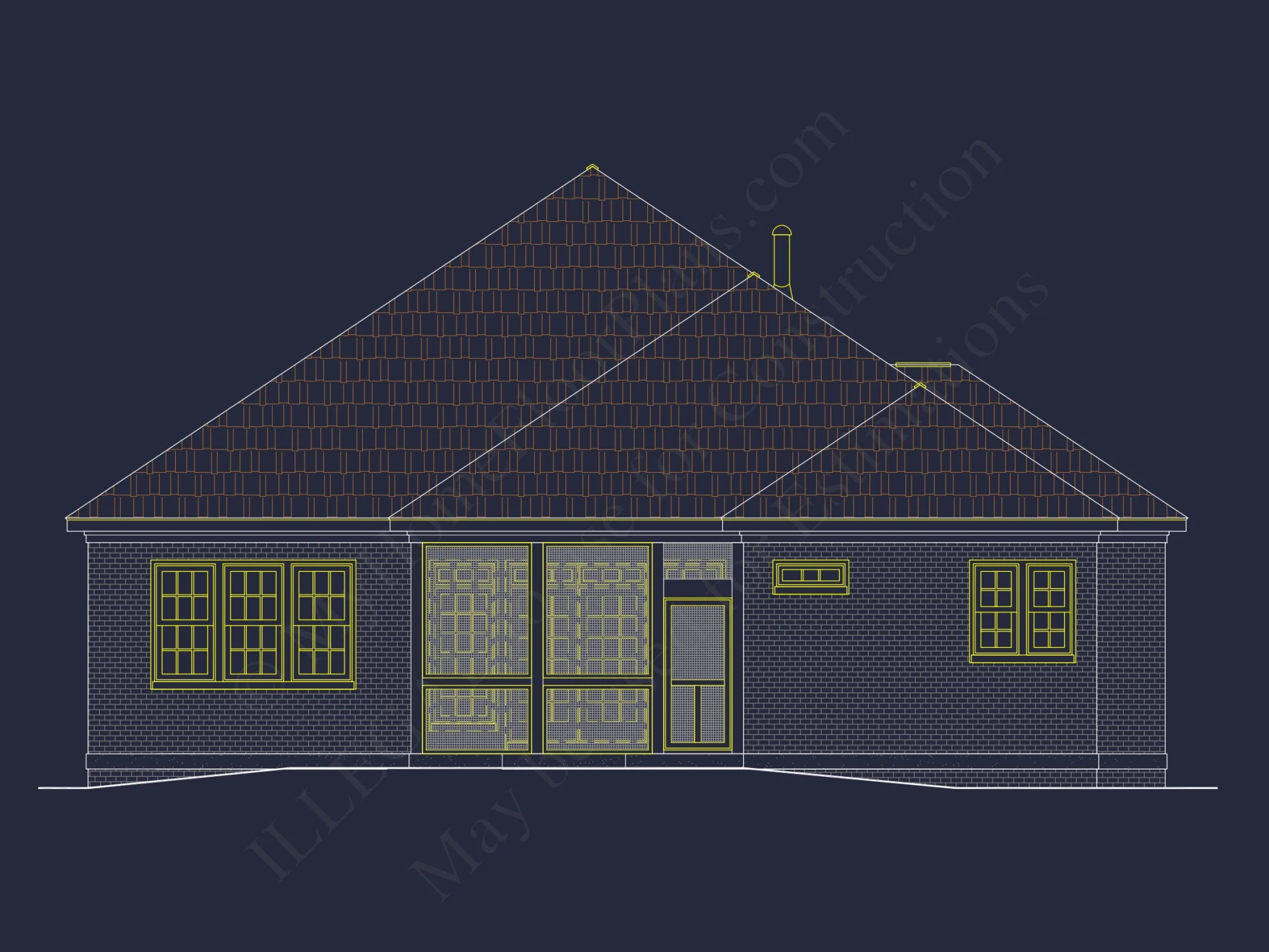 Beautiful house Design CAD Blueprint with Floor Plans