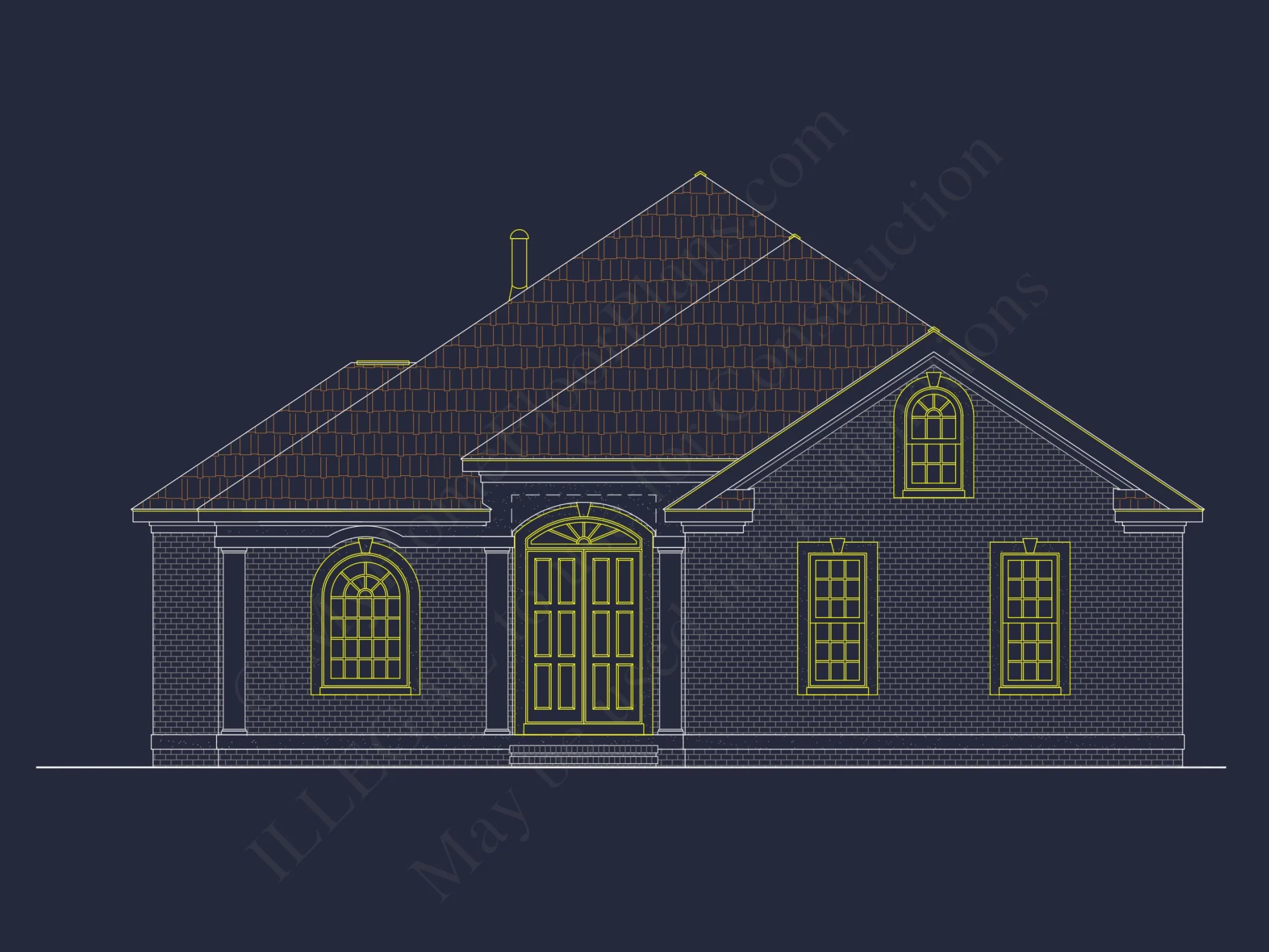 Beautiful house Design CAD Blueprint with Floor Plans