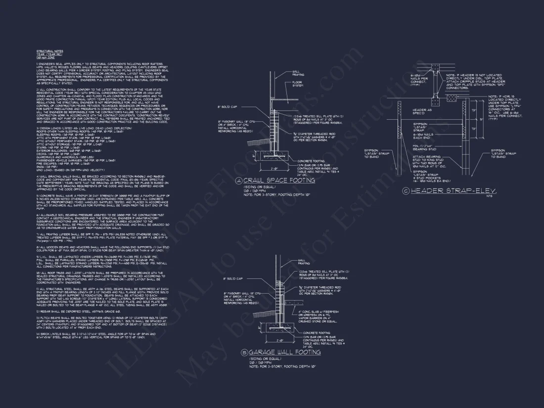 Craftsman house Floor Plan: 2-Story, 3-Bed Blueprint