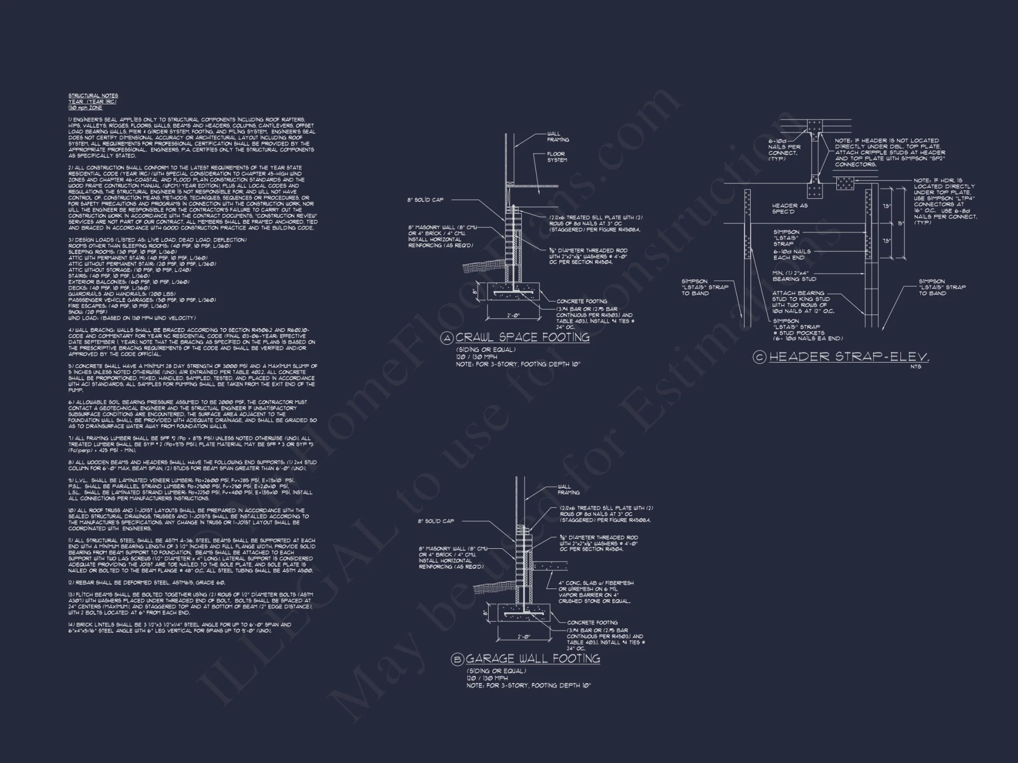 Craftsman house Floor Plan: 2-Story, 3-Bed Blueprint