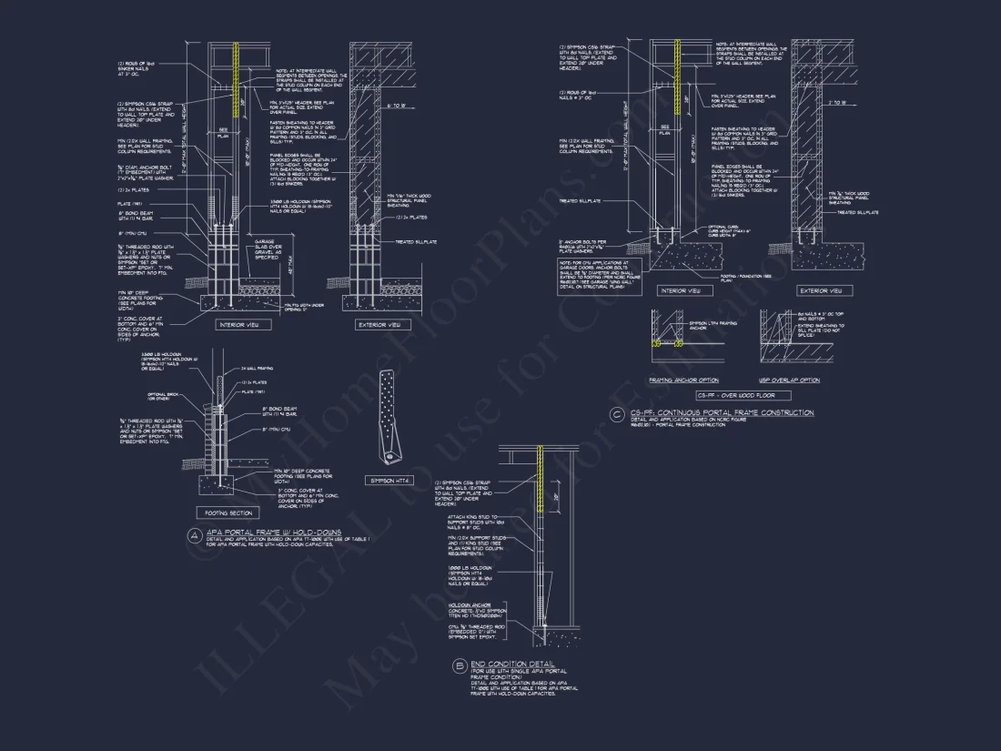 Craftsman house Floor Plan: 2-Story, 3-Bed Blueprint
