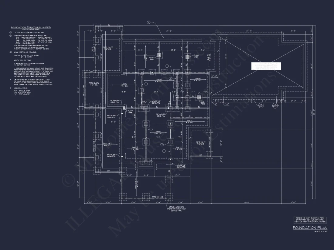 Craftsman house Floor Plan: 2-Story, 3-Bed Blueprint