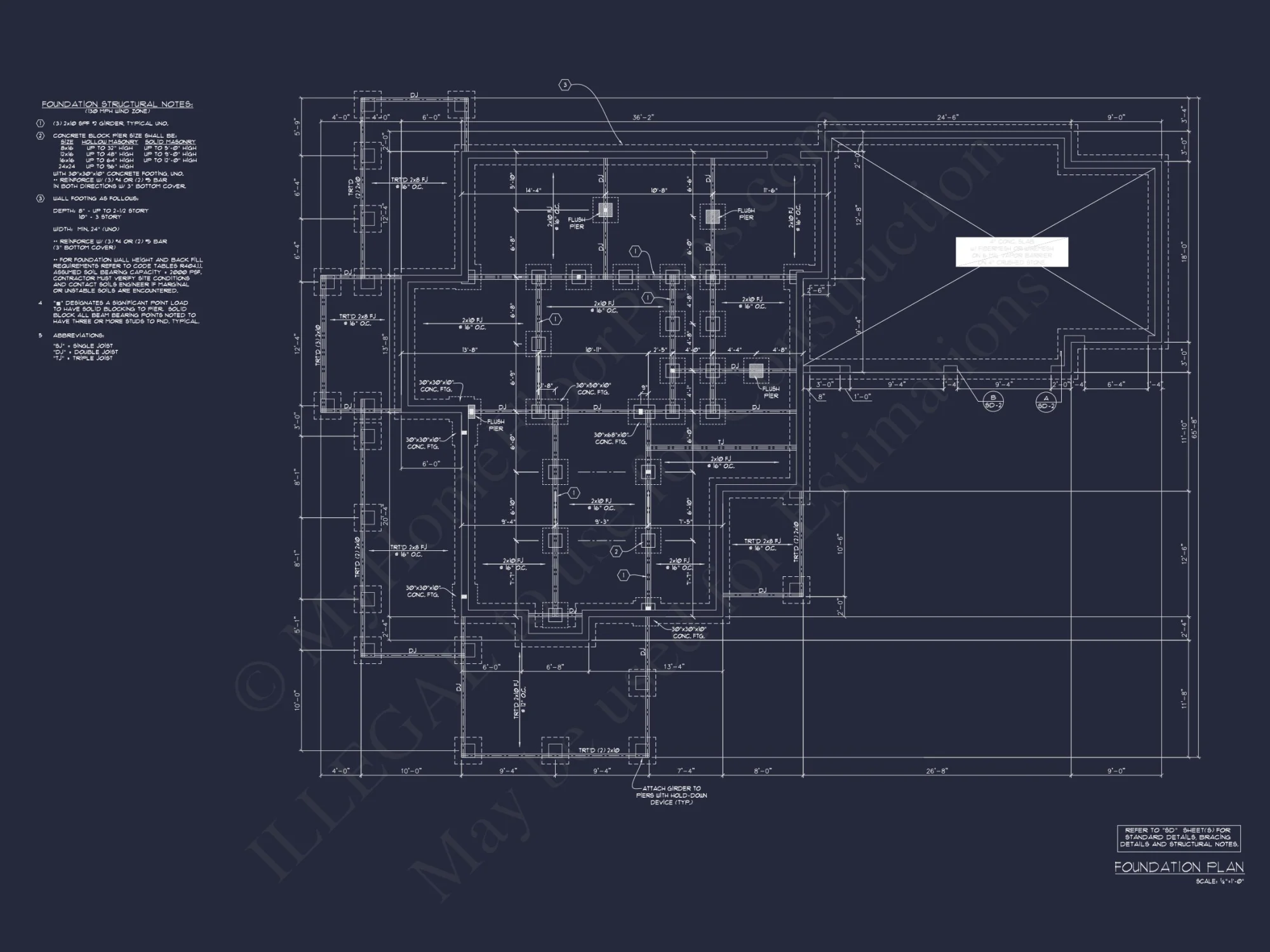 Craftsman house Floor Plan: 2-Story, 3-Bed Blueprint