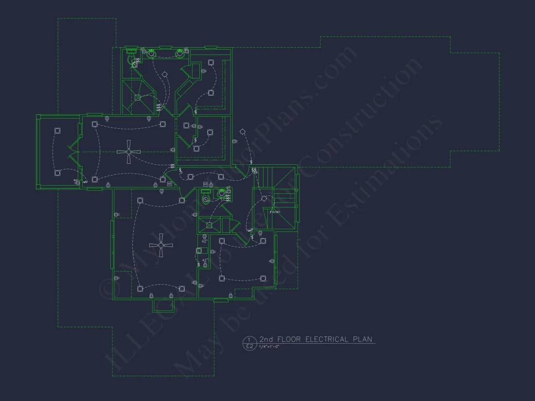 Craftsman house Floor Plan: 2-Story, 3-Bed Blueprint