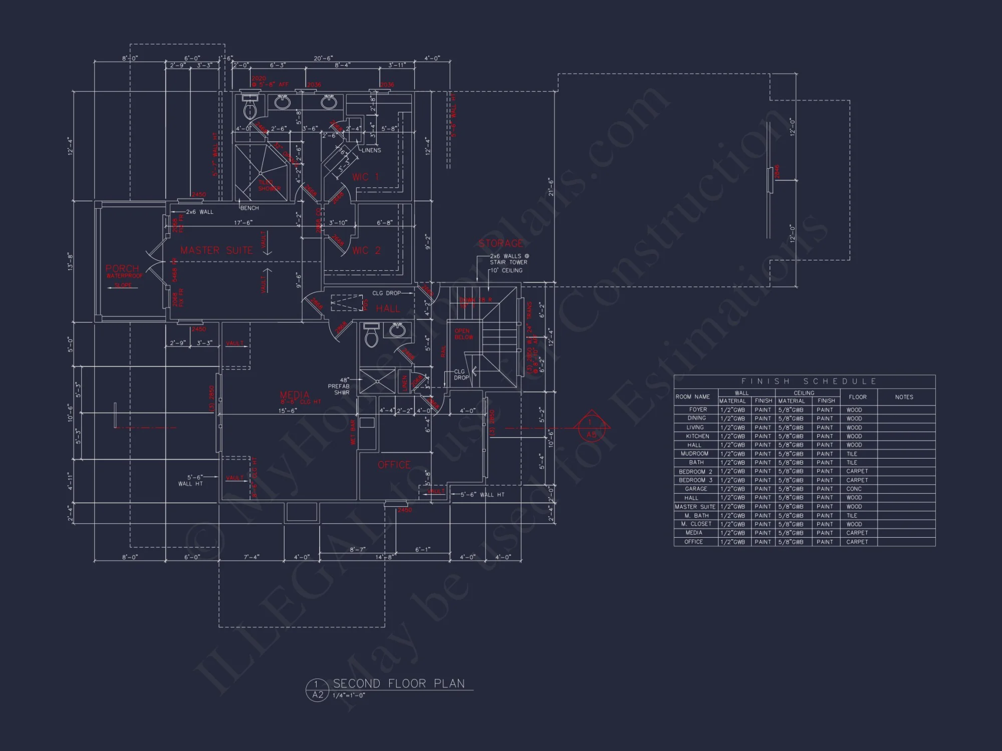 Craftsman house Floor Plan: 2-Story, 3-Bed Blueprint