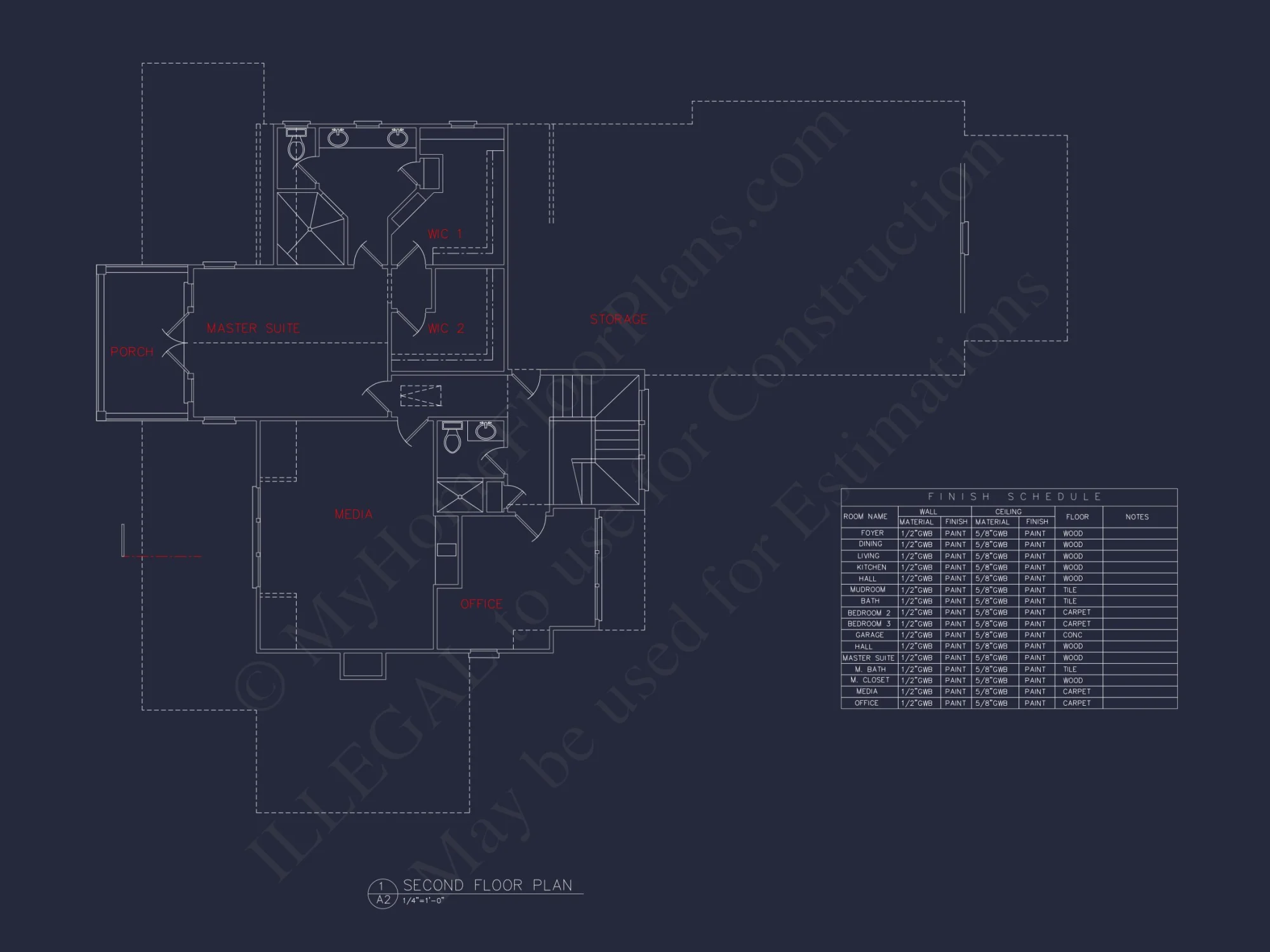 Craftsman house Floor Plan: 2-Story, 3-Bed Blueprint