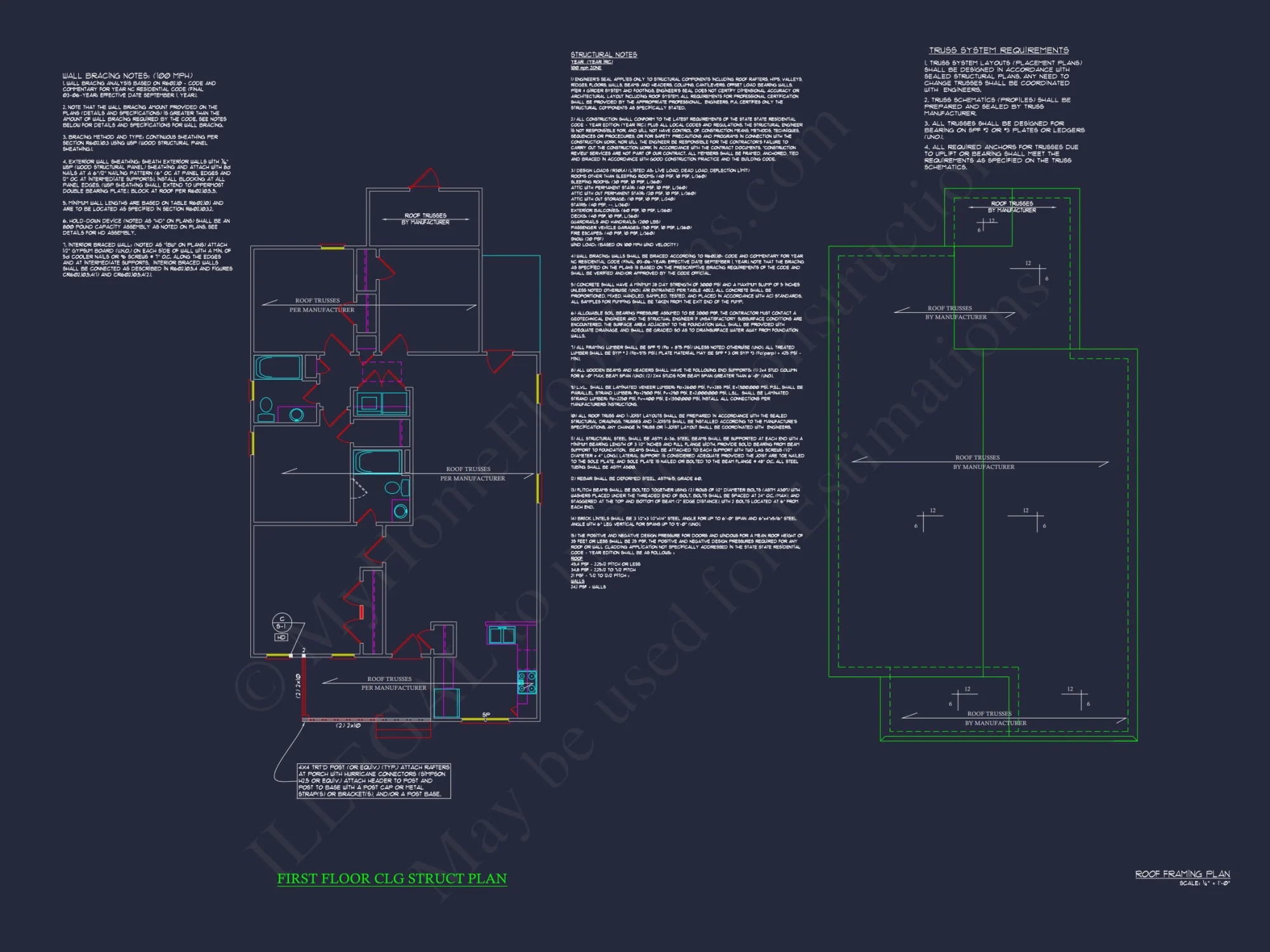 house Plan and Blueprint with First-Floor Designs and CAD Layout
