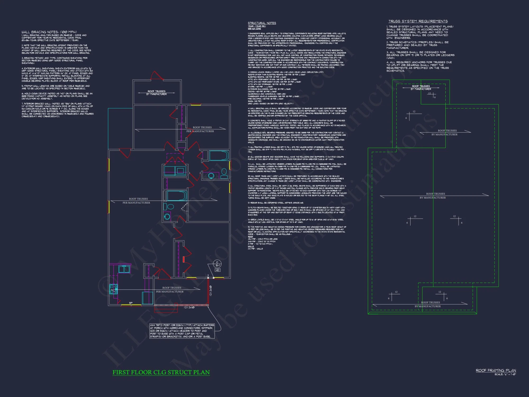 house Plan and Blueprint with First-Floor Designs and CAD Layout