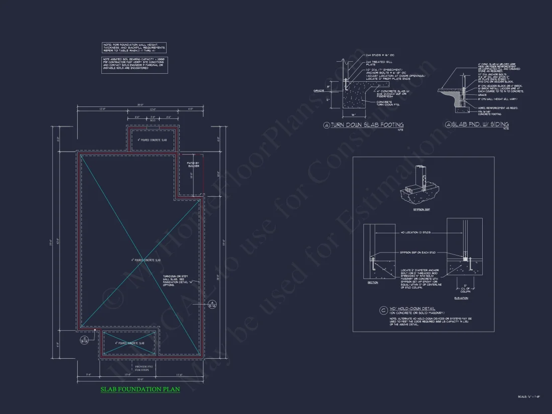 house Plan and Blueprint with First-Floor Designs and CAD Layout