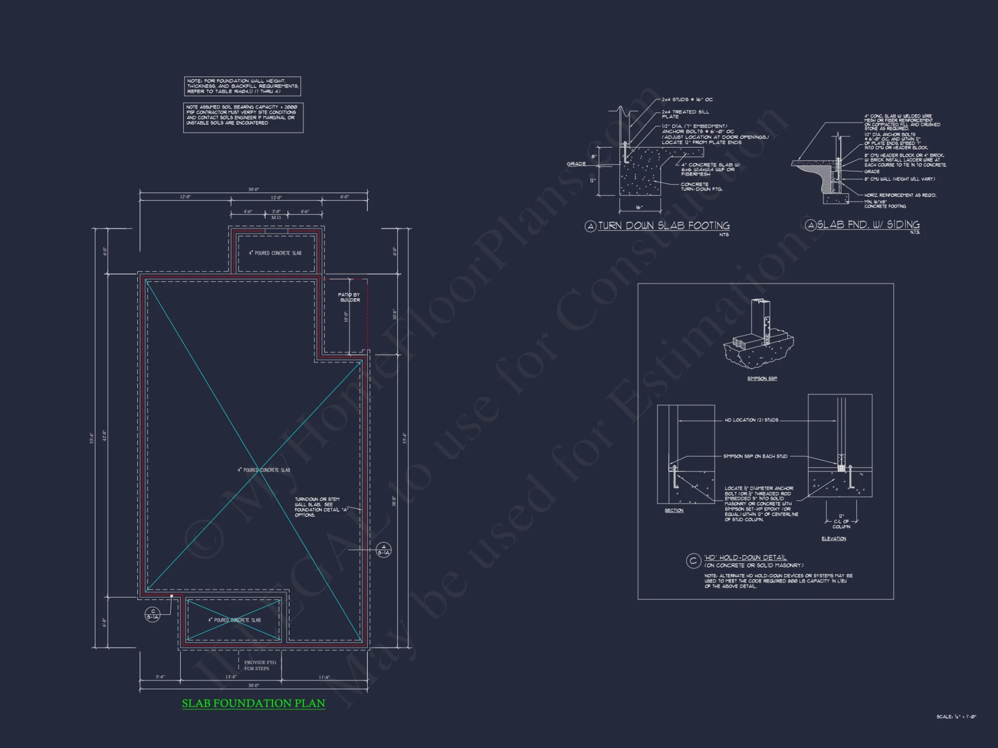 house Plan and Blueprint with First-Floor Designs and CAD Layout