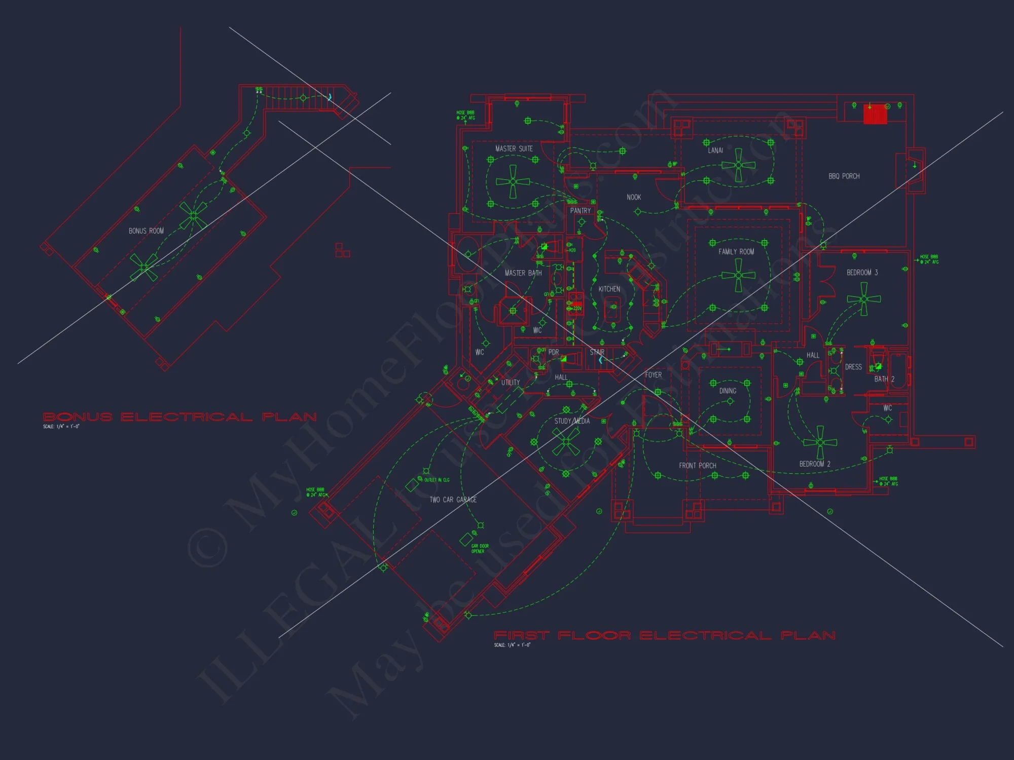 Elegant house Floor Plan with Detailed CAD Architecture Designs