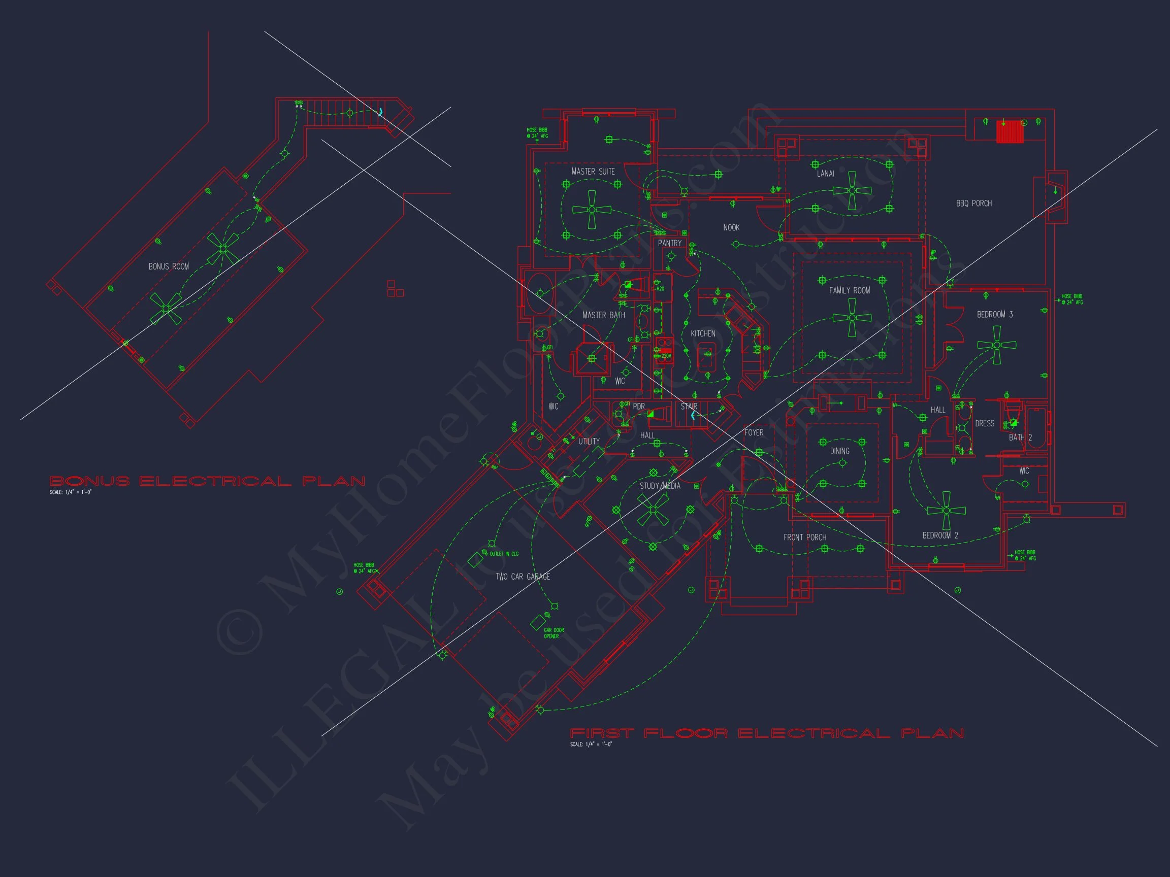 Elegant house Floor Plan with Detailed CAD Architecture Designs
