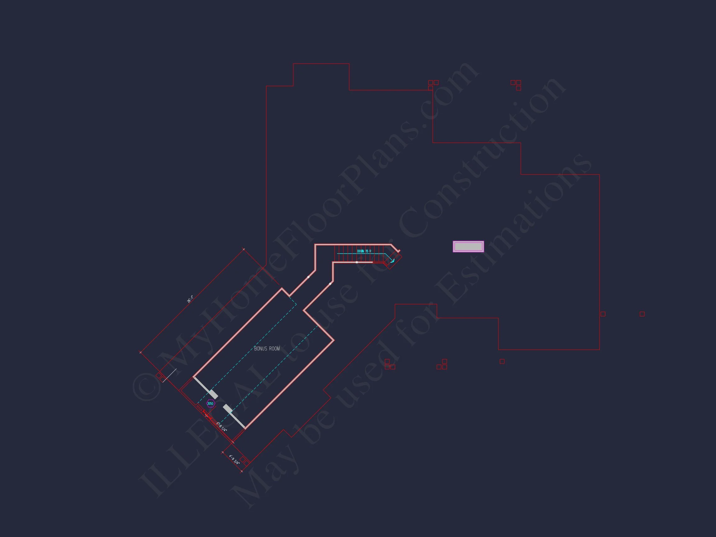 Elegant house Floor Plan with Detailed CAD Architecture Designs