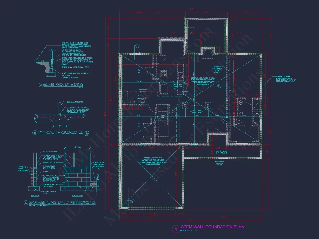 Craftsman house Floor Plan: Stunning CAD Design & Blueprint