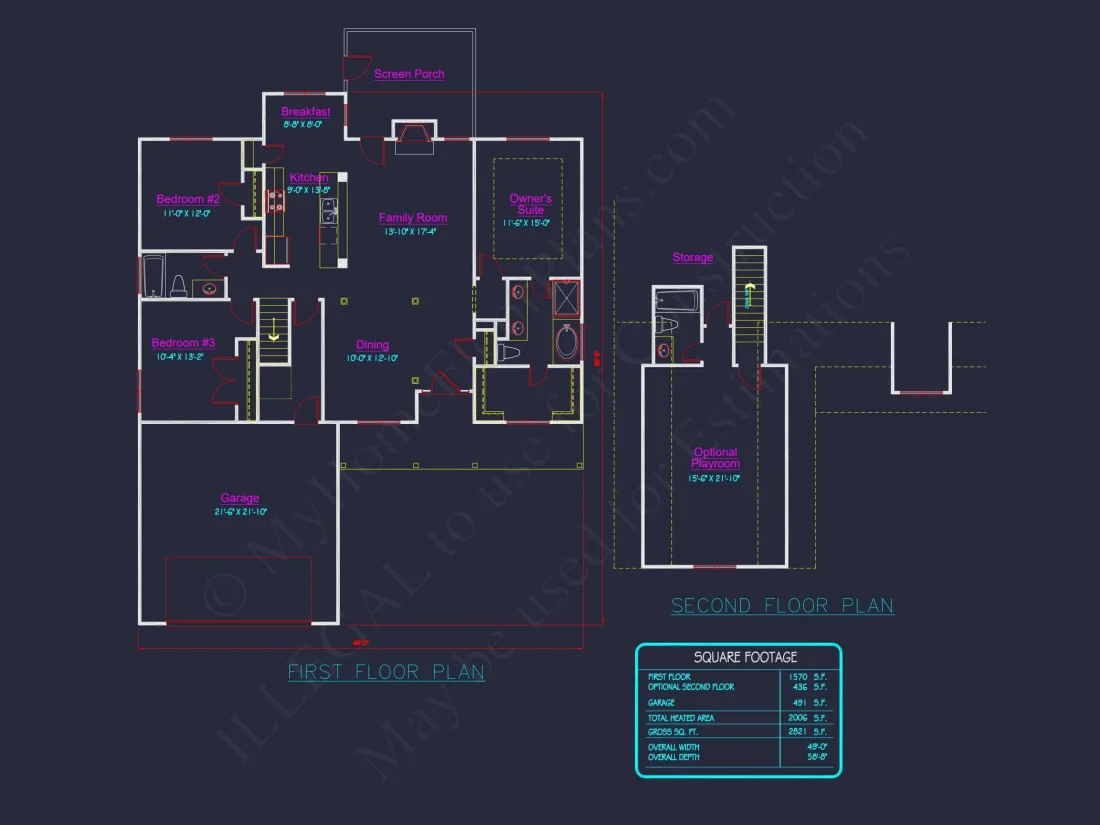 Craftsman house Floor Plan: Stunning CAD Design & Blueprint