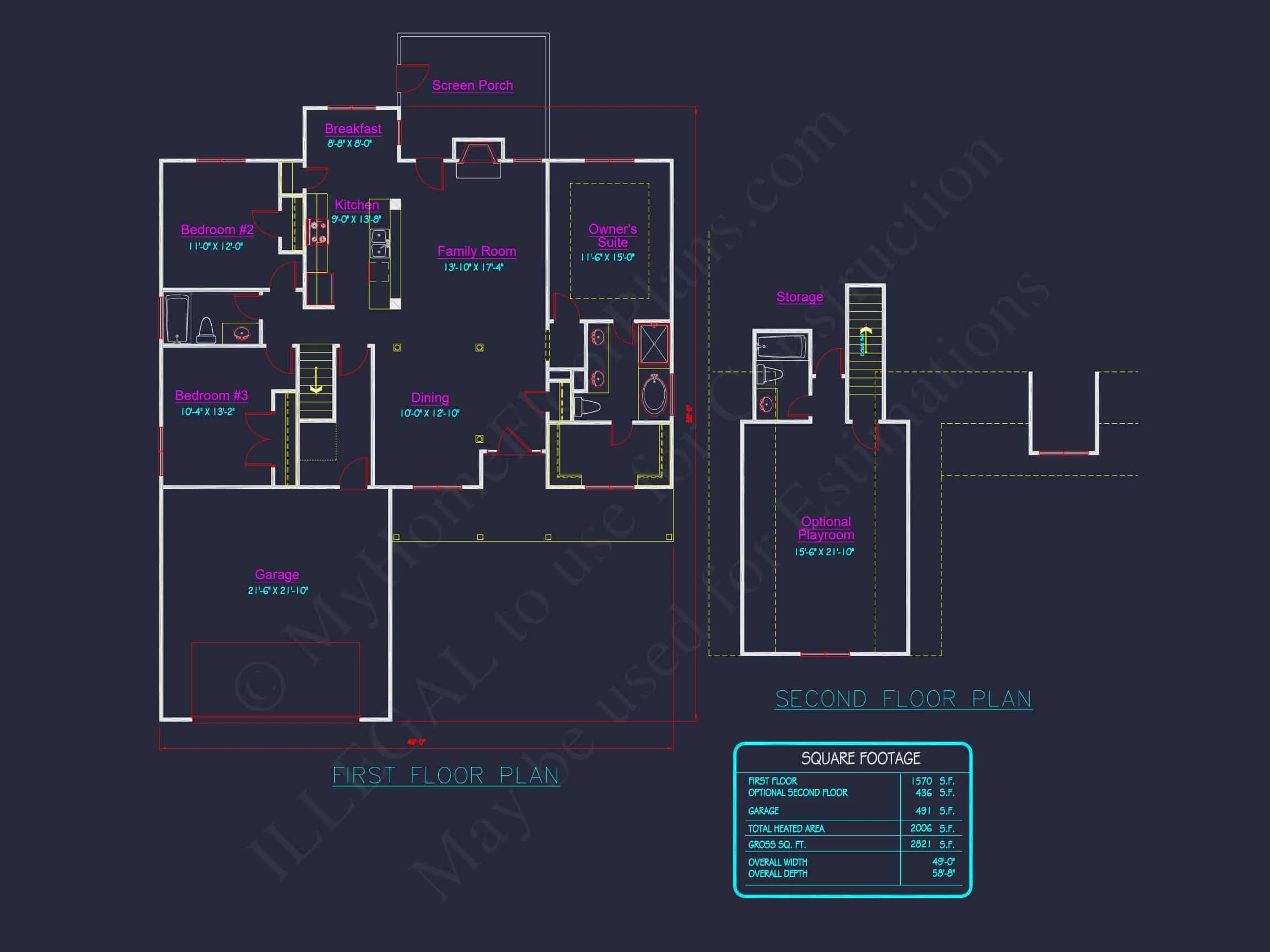 Craftsman house Floor Plan: Stunning CAD Design & Blueprint