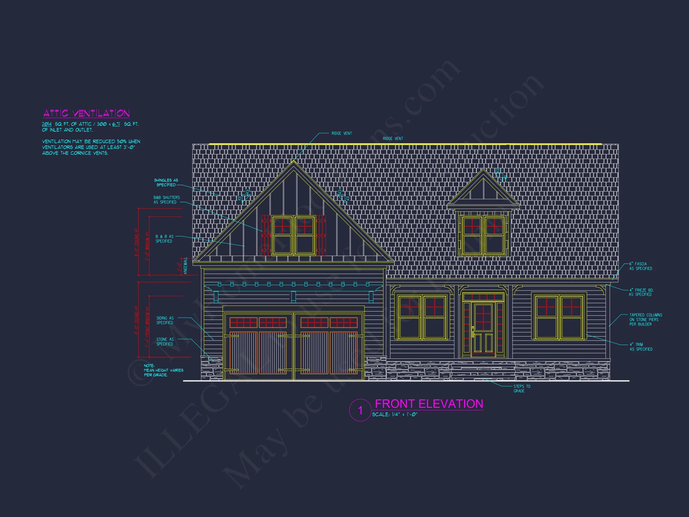 Craftsman house Floor Plan: Stunning CAD Design & Blueprint