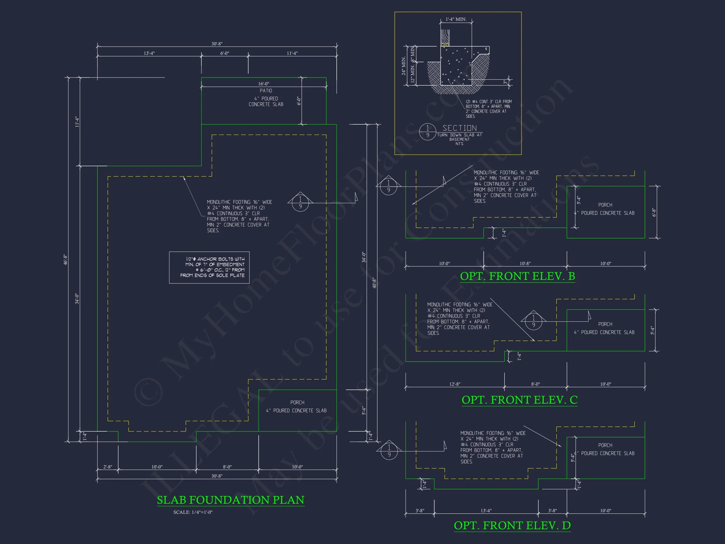 Compact house Plan with 3 Bedrooms – CAD Floor Plan Designs