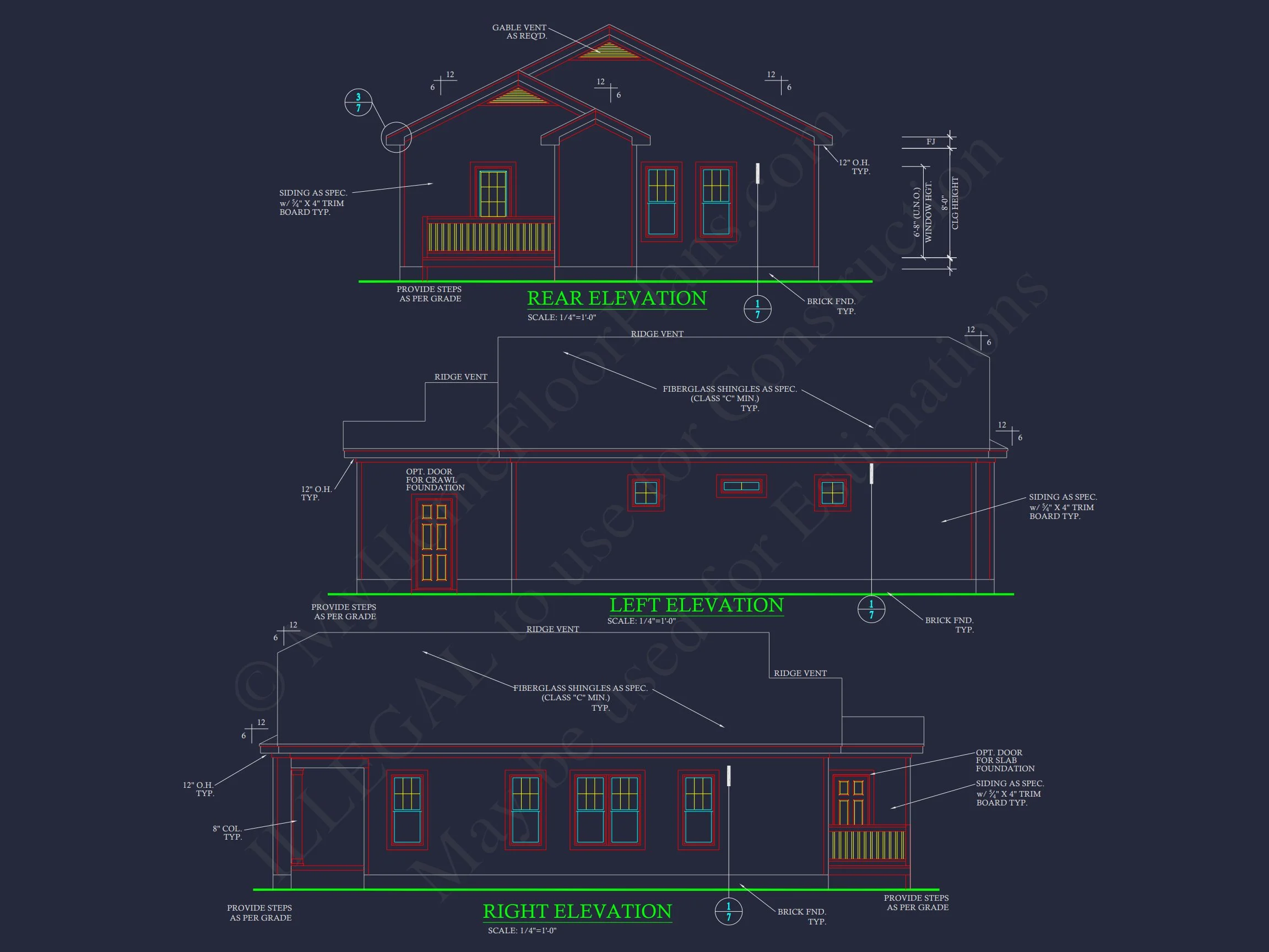 Compact house Plan with 3 Bedrooms – CAD Floor Plan Designs