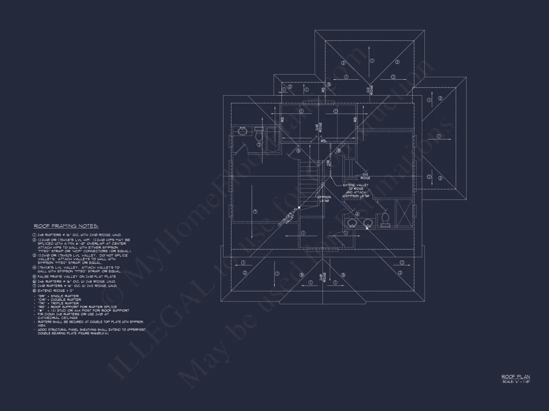 Modern Beach house Blueprint with 2 Floors & Golf Cart Garage