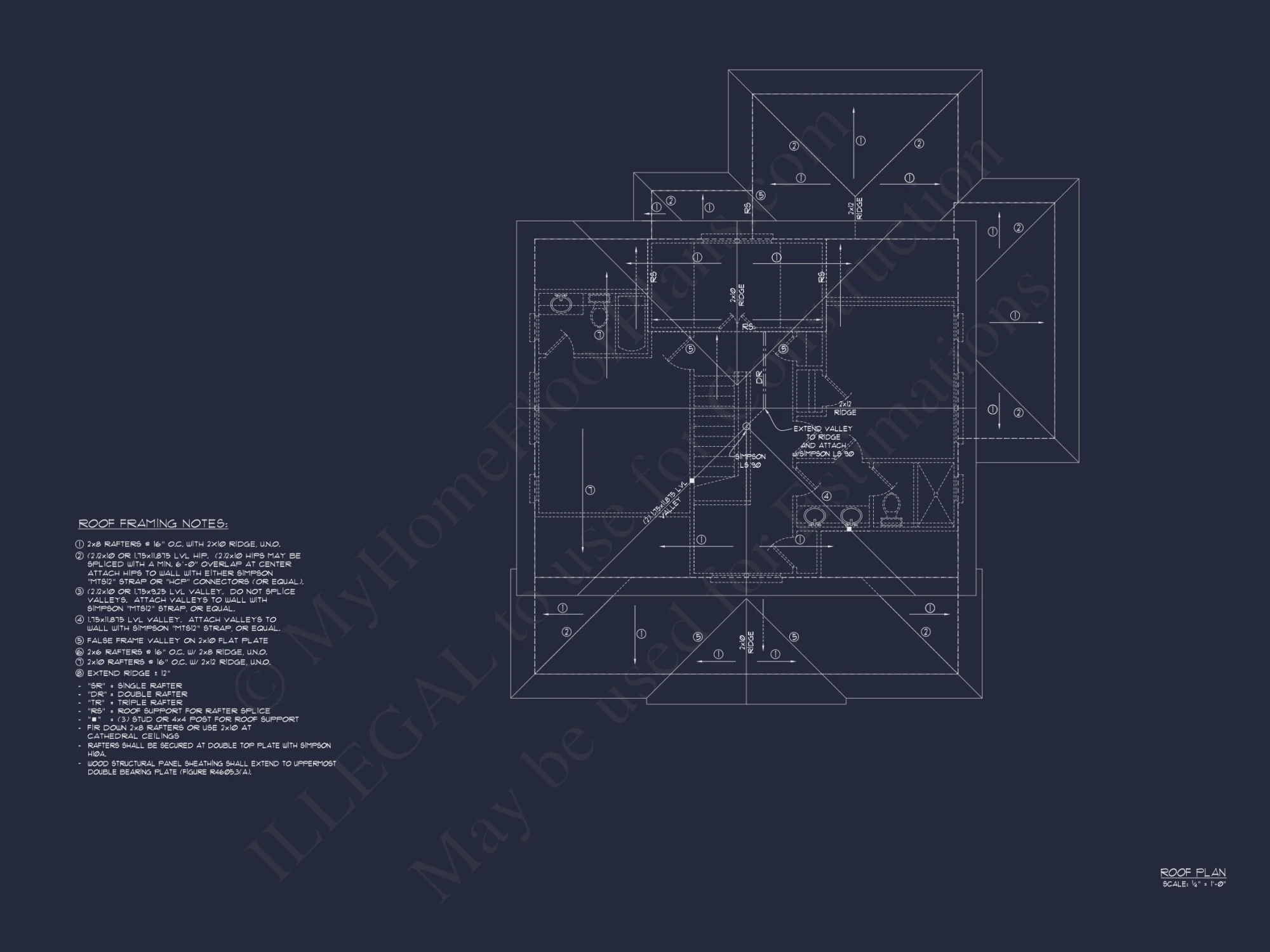 Modern Beach house Blueprint with 2 Floors & Golf Cart Garage