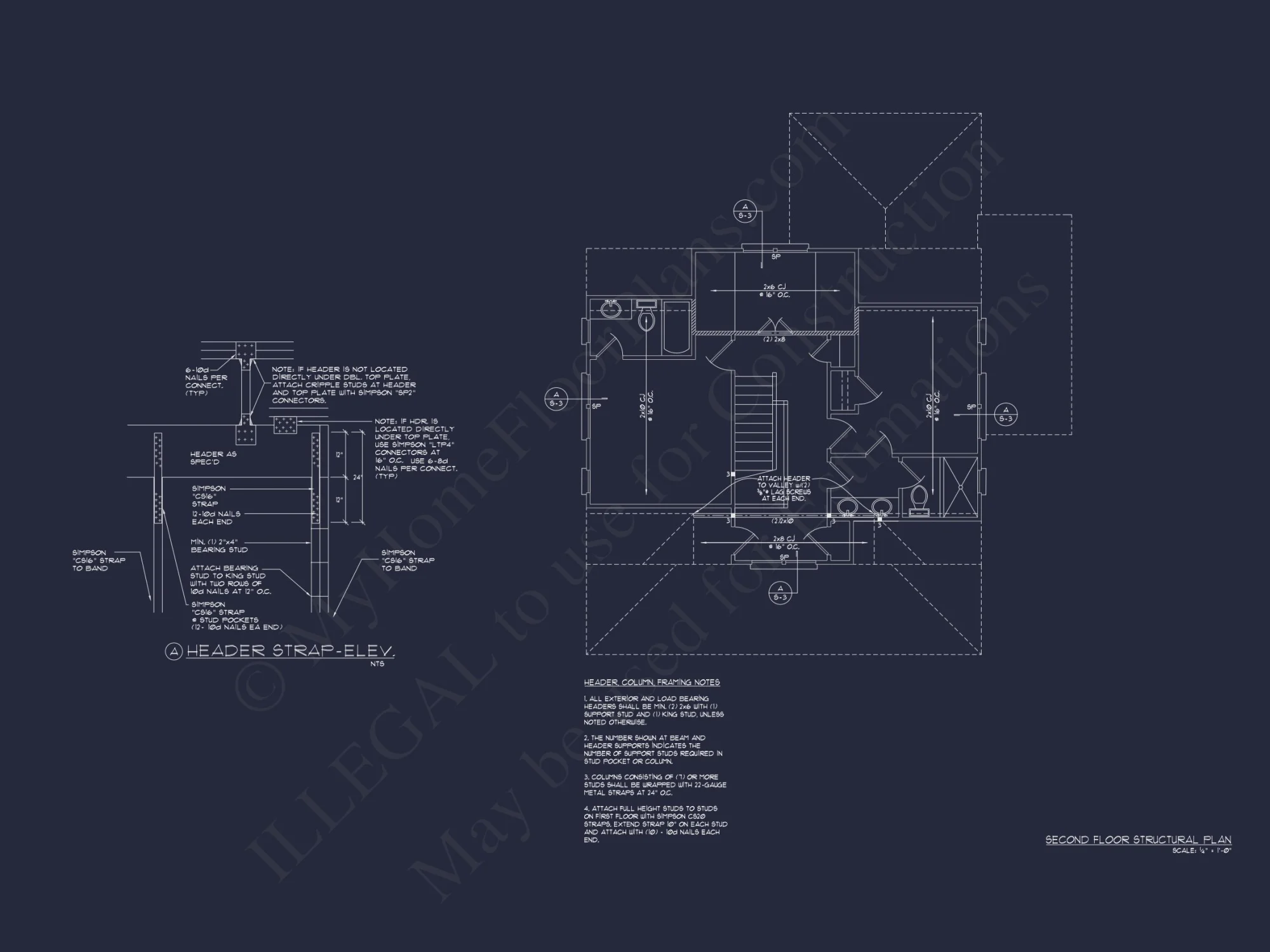 Modern Beach house Blueprint with 2 Floors & Golf Cart Garage