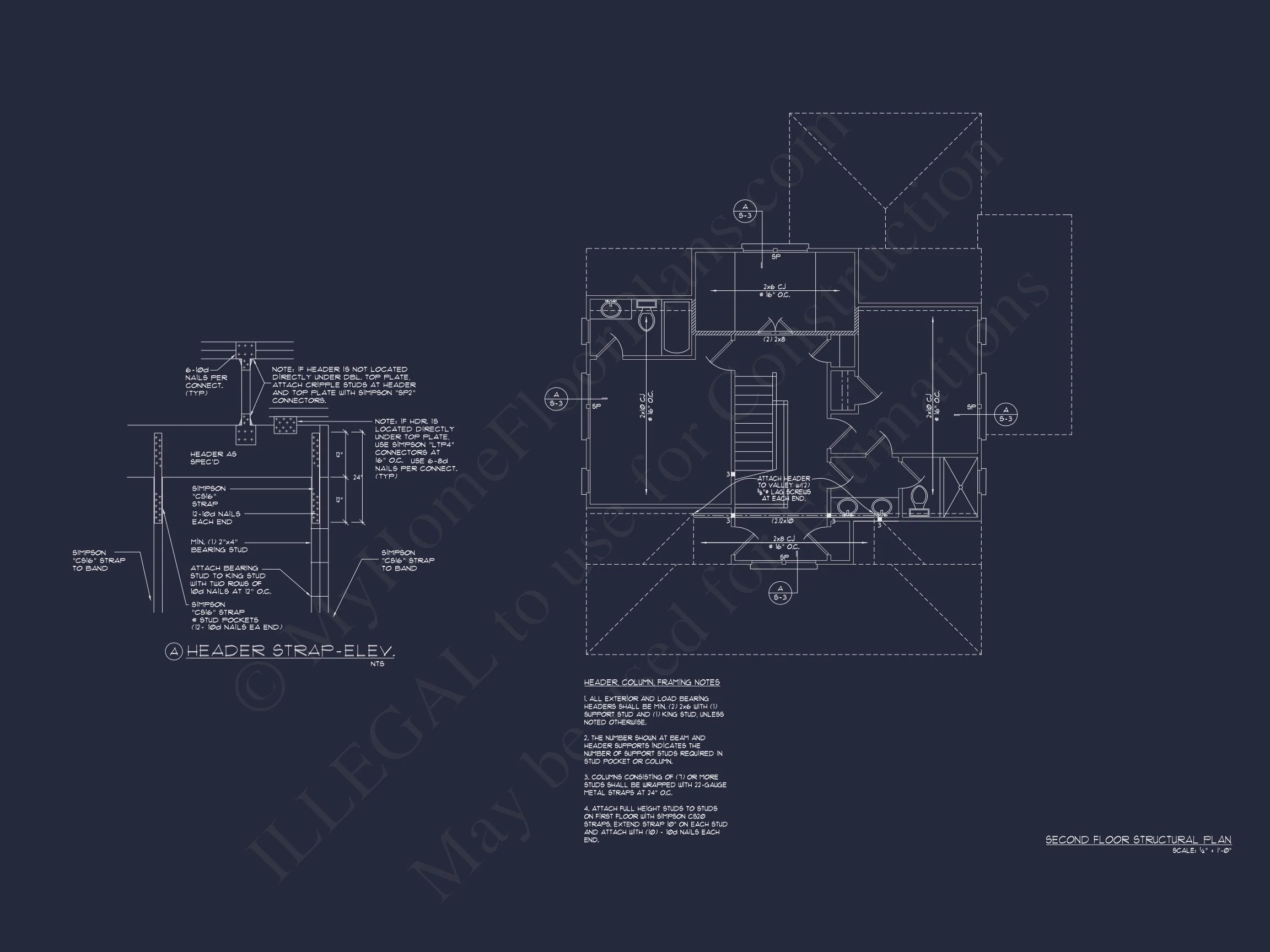 12-2880 HOUSE PLAN - Modern Beach House Blueprint with 2 Floors & Golf Cart Garage 7 Modern Beach house Blueprint with 2 Floors & Golf Cart Garage