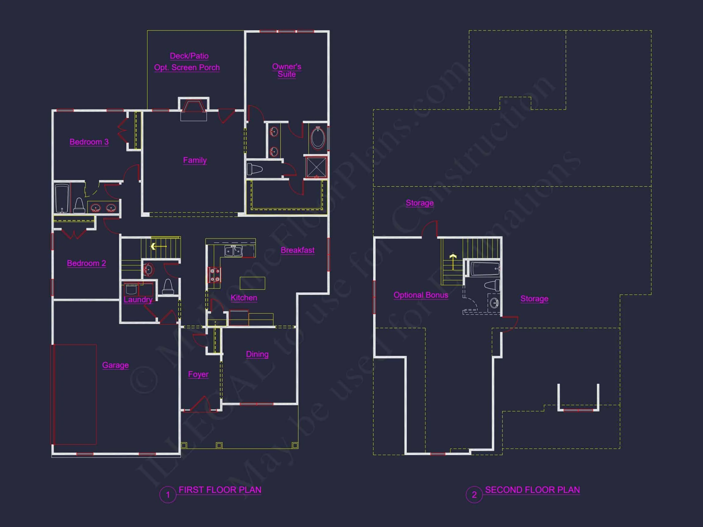 12-2736 HOUSE PLAN - Modern Farmhouse Home Plan - 3-Bed, 2-Bath, 2,000 SF 10 CAD & Blueprint Designs
