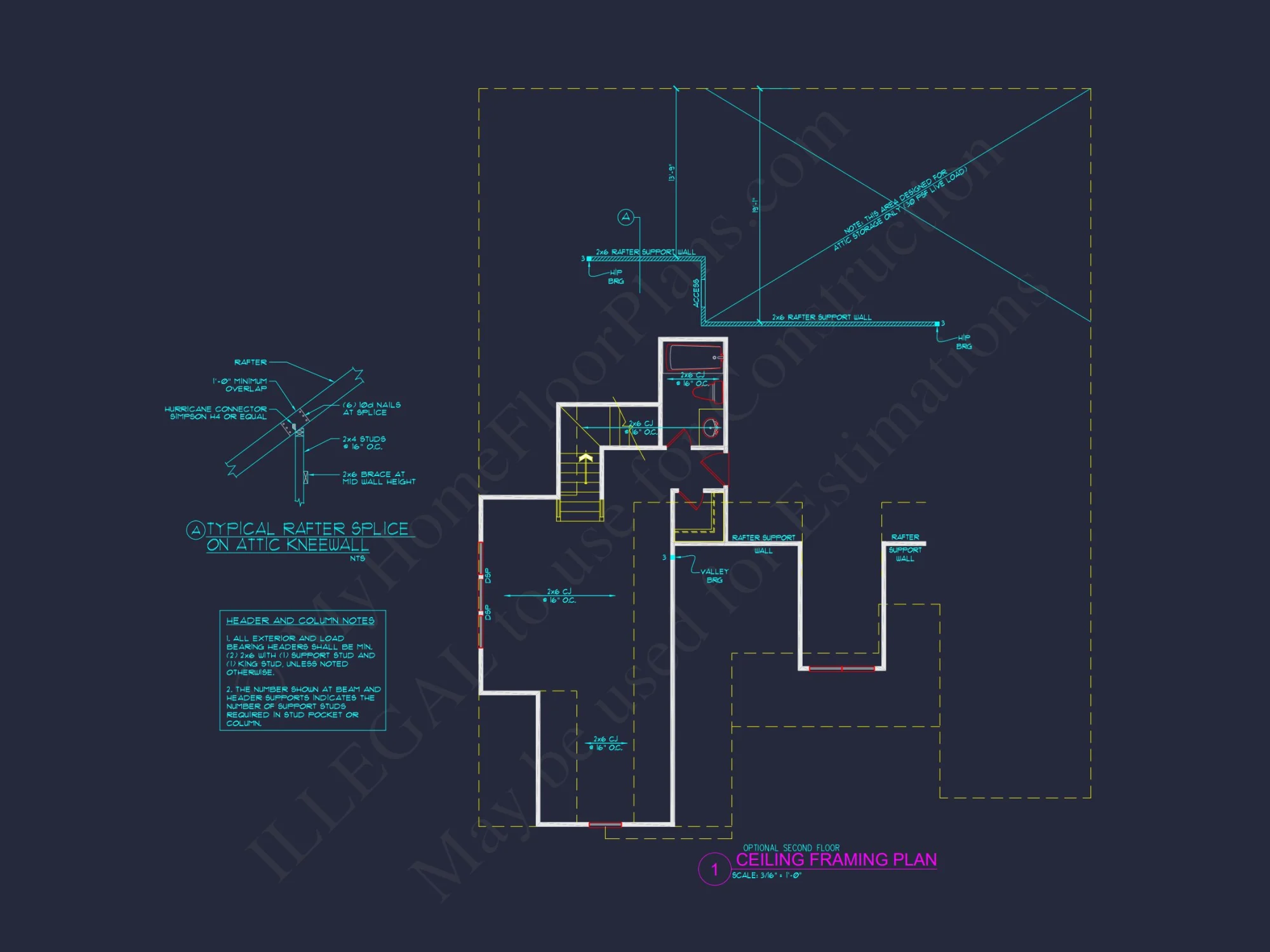 1.5 Story Blueprint with Garage