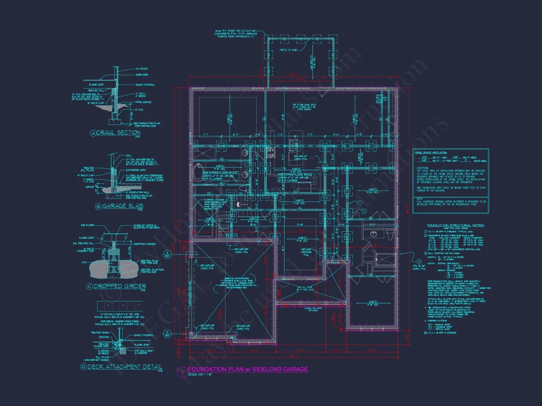 1.5 Story Blueprint with Garage