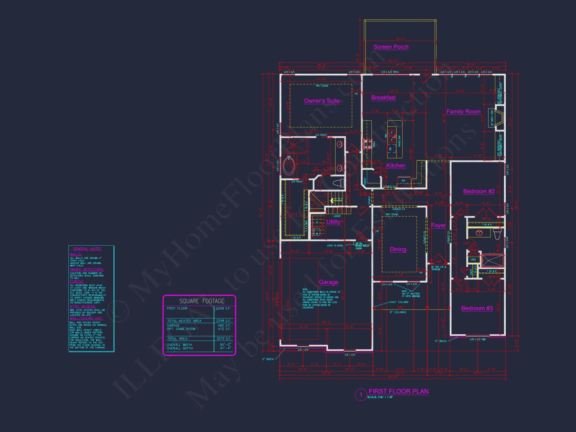 1.5 Story Blueprint with Garage