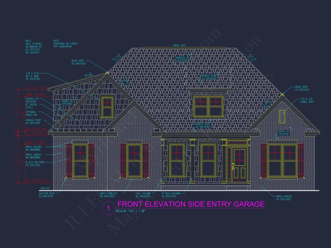 1.5 Story Blueprint with Garage
