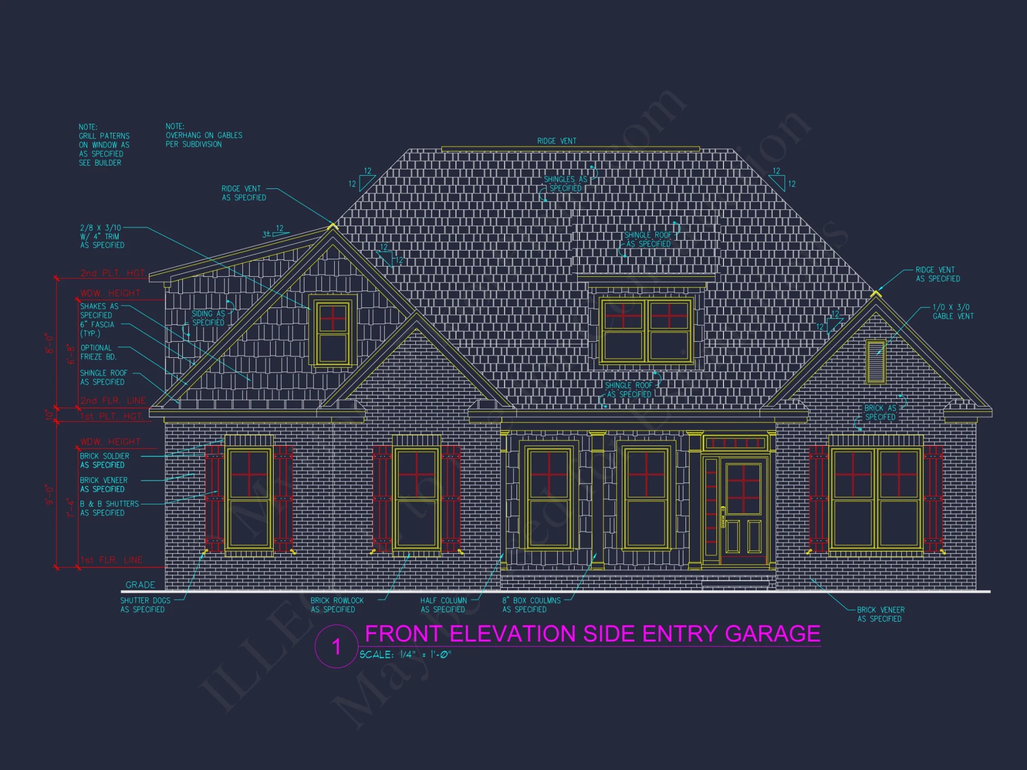 1.5 Story Blueprint with Garage