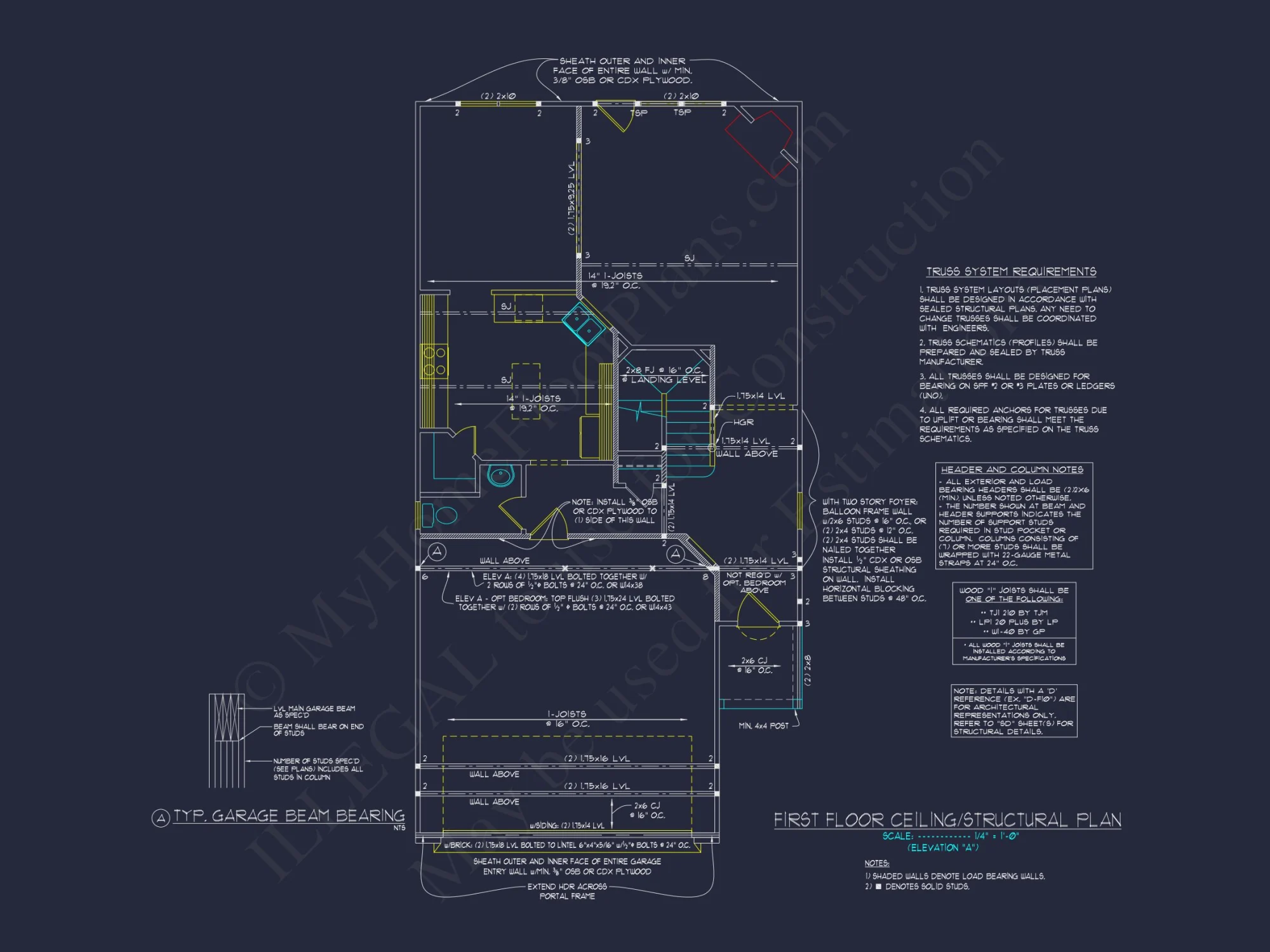 Custom house Plan with 2-Story Floor Plan and CAD Designs