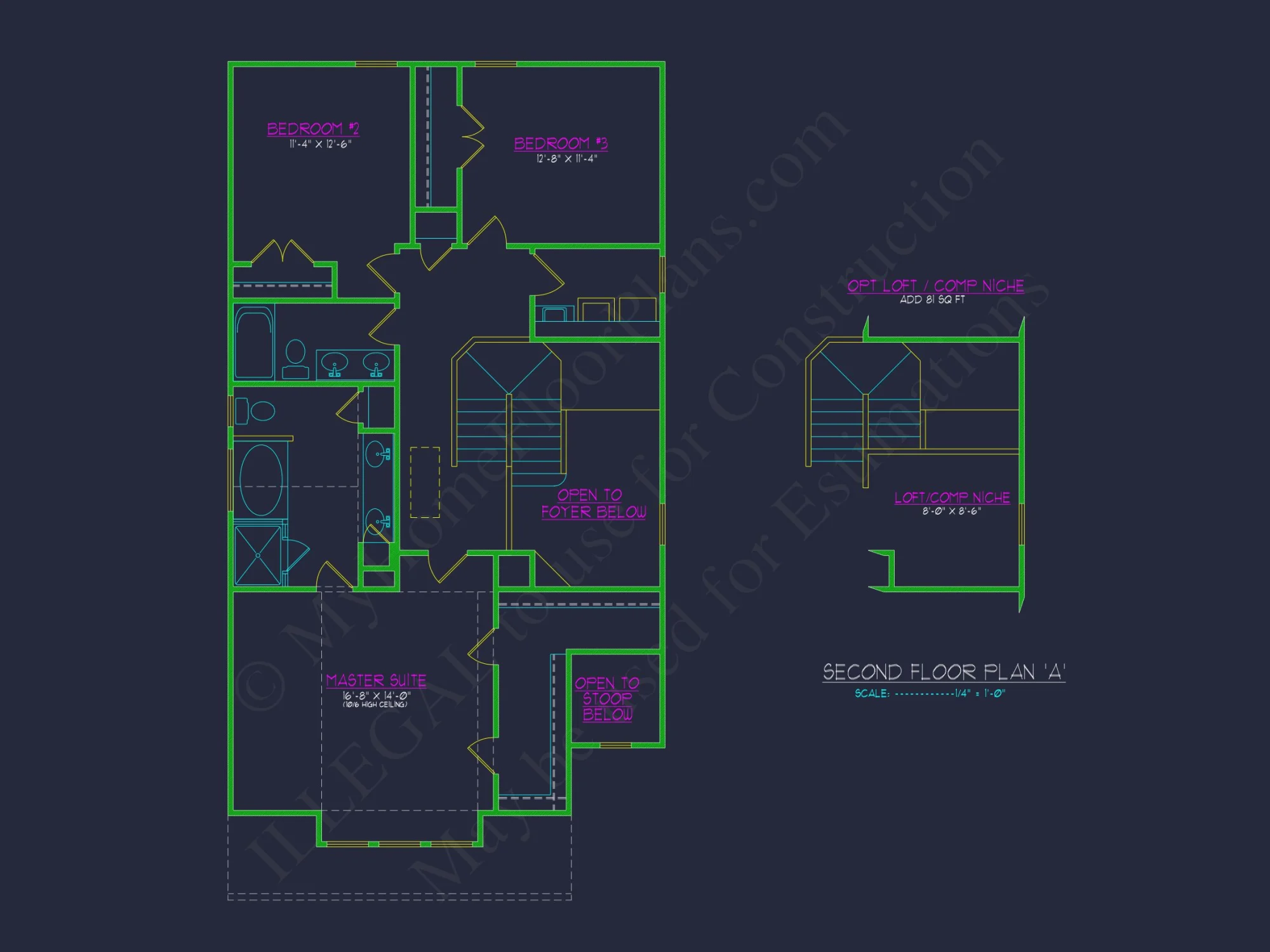 Custom house Plan with 2-Story Floor Plan and CAD Designs