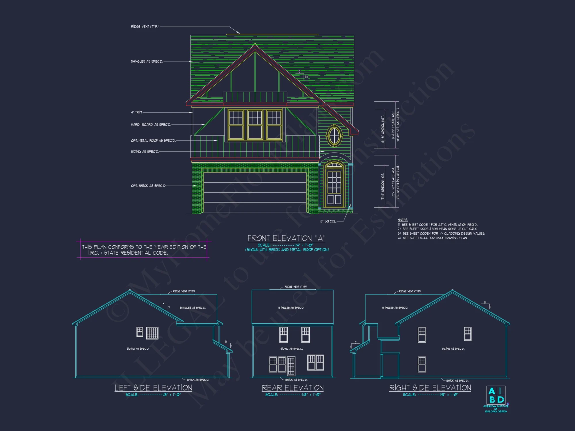 Custom house Plan with 2-Story Floor Plan and CAD Designs